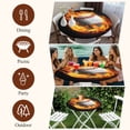 thumbnail image 7 of Baseball Round Tablecloth, Fitted Table Cover with Elastic for 45"-54" Round Tables, Modern Buruning Flame Sport Black Background Table Cloth Outdoor Indoor Dinning Party Waterproof Tablecloths, 7 of 7