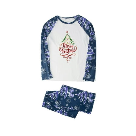 

Ozmmyan Family Matching Christmas Pajamas Sets Xmas Elk Reindeer Print Pjs Plaid Long Sleeve Tops and Pants Holiday Sleepwear