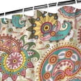thumbnail image 3 of Multicolor Ethnic Paisley and Floral Pattern Shower Curtain 36"x72" ,Bathroom Decorative Shower Curtains Set with 12 Hooks,Modern Waterproof Washable Shower Curtain, 3 of 6