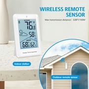 Acurite Weather Station, AMIR Indoor Thermometer with 328ft Remote Sensor Outdoor Thermometer Humidity Gauge for Home Greenhouse Office Bedroom