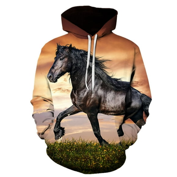 casual streetwear hoodie with pocket from graphic print - comfortable pullover for everyday outdoor wear