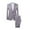 Grey, variant on Penkiiy Blazer Set for Men Men's Fashion Suit Coat + Shirt + Suit Pants Three Piece Set Dark Blue Blazer
