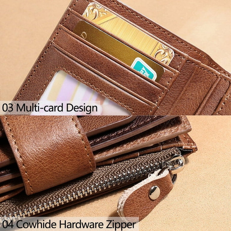 Genuine Leather Card Holder Men Slim Hasp Bank Card Case Retro Designer Card ID Holders Small Case