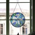 thumbnail image 3 of Seasonal Christmas Gift - Hydrangea Flowers Plant Stained Glass Hanging Ornament - Farmhouse Christmas Tree Decor, Gift for Dad, Mom, Friends, Family Keepsake 2025, 3 of 3