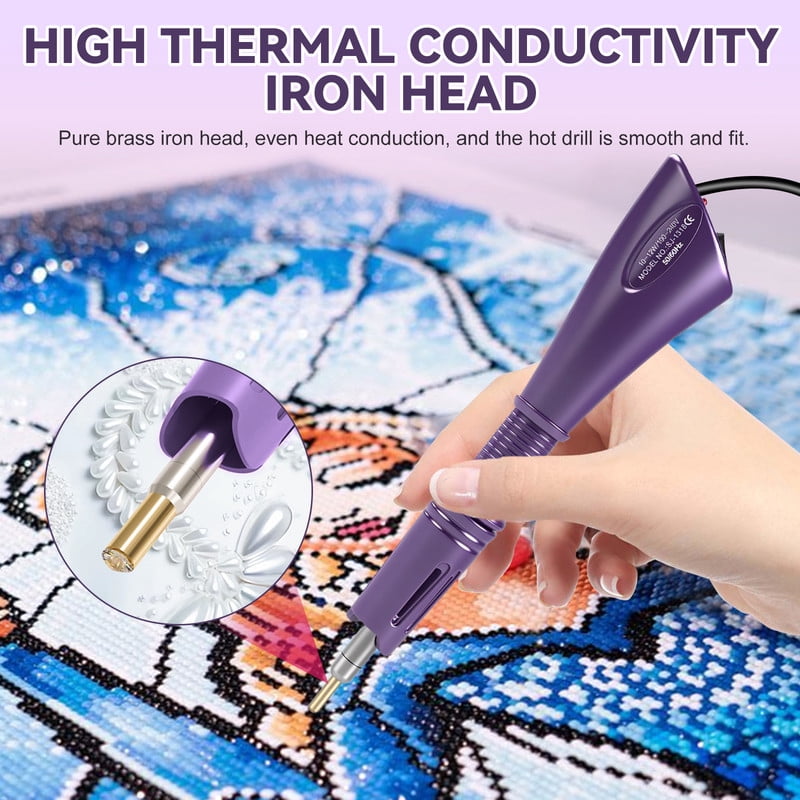 Hotfix Applicator DIY Hot Fix Rhinestone Applicator Wand Tool Kit for Clothes Fabric Crafts US