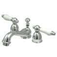 thumbnail image 1 of Kingston Brass CC24L1 Mini Widespread Faucet & Metal Lever Handle Chrome, 1 of 1