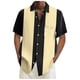 thumbnail image 1 of Playeras Negras Para Hombre Algodon Camiseta De Manga Corta Con Botones Y Bolsillo En El Pecho Con Bloques De Color Para Hombre, 1 of 4