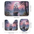 thumbnail image 2 of Fantasy Ship Print Shower Curtain Set 4-Set Magical Moonlight Bathroom Decor Set Night Scene Includes Floor Mat ,Toilet Cover Mat ,U-Mat ,Shower Curtain with 12 Hooks,72inx72in, 2 of 7