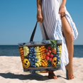 thumbnail image 6 of Naloa Halloween Fruit Platter Large Capacity Beach Bag, Waterproof Sandproof Beach Swim Pool Bag Tote Bag for Women, 6 of 7