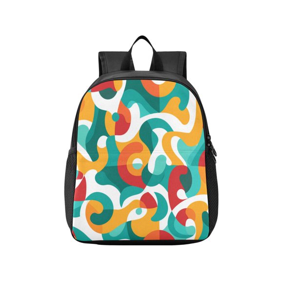 Toddler Backpack Waves Of Tropical Color Waterproof Lightweight Backpack Casual Mini Daypack for Daycare & Travel