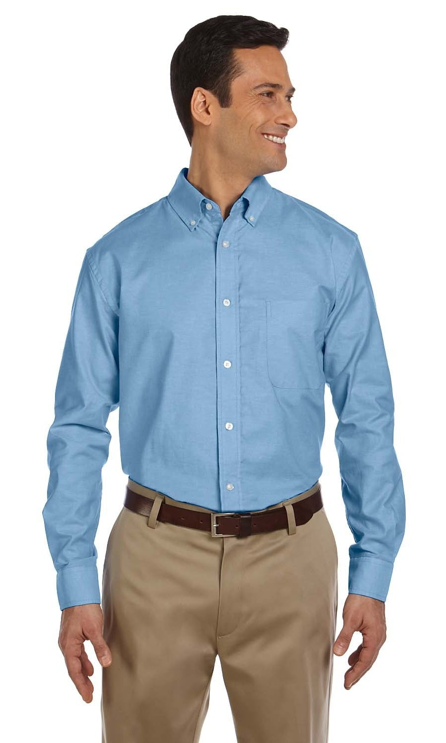 Harriton - The Harriton Mens Long Sleeve Oxford Shirt with Stain ...