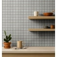 thumbnail image 5 of S4Sassy Vintage Style Waterproof Wall Wrap, Plain Finish Mosaic Tile Wallcover, Raised Tile Print Contact Paper For Backsplash, Self Adhesive Vinyl Wallpaper Roll, Diy Home Decor - White-25"X120", 5 of 9