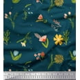 thumbnail image 1 of Soimoi Blue Cotton Duck Fabric Artistic Leaf & Floral Decor Fabric Printed Yard 42 Inch Wide, 1 of 3