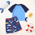 thumbnail image 6 of Younger Tree Toddler Baby Boy Swimsuit Set Cartoon Short Sleeve Top Shorts Two Pieces Bathing Suit Swimwear Outfit for 3-4T, 6 of 9