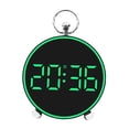 thumbnail image 2 of Reloj despertador digital con ajuste de brillo, reloj de mesa para colgar en la pared y fecha. Verde, 2 of 9
