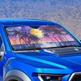 thumbnail image 3 of Jeiento Coconut Tree Sunset Car Windshield Sun Shade Foldable Automotive Front Window Sunshade Protector Window Shades Cover Sun Visor Shield for Most Sedan Truck SUV, 3 of 7