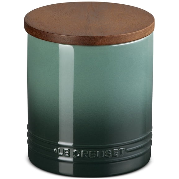 Stoneware Signature Canister with Wood Lid
