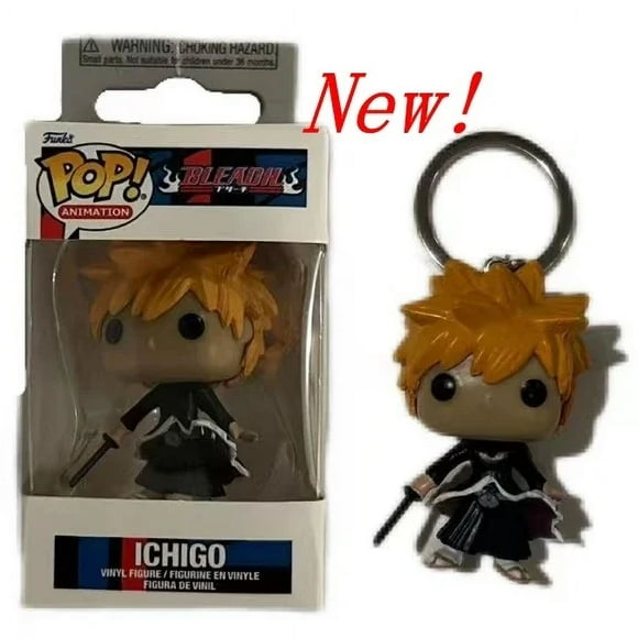 2024 New FUNKO POP Pocket Figure Keychain Bleach Ichigo with Sword Collection Toys for Kids with Box