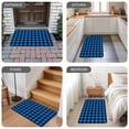 thumbnail image 6 of Black Blue Plaid Door Mat&nbsp;Indoor Outdoor Entrance, Non Slip Small Rug for Kitchen Bathroom Entryway Rug, Country Buffalo Checked Gingham Washable Doormat Floor Mat 16x24 Inch, 6 of 8