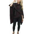 thumbnail image 3 of Jessica McClintock Adult Women Diamond Cape Ruana Wrap Shawl Pashmina Poncho (Diamond Black), 3 of 4