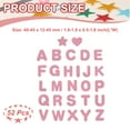 thumbnail image 2 of Alphabet Foam Stickers, 52Pcs Letters A-Z EVA Self Adhesive Glitters Foam Shape Sticker Craft Supplies for Scrapbook Card DIY Making Home Decor, Pink, 2 of 6