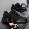 thumbnail image 3 of Men'S Stylish Thick-Soled Skate Shoes with a Solid Color Upper And Non-Slip Sole, Jogging, Traveling, And All Seasons Trendy Footwear for Boys, Suitable for Outdoor Campus Walking,, 3 of 9