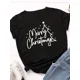 thumbnail image 2 of Camiseta con estampado de árbol de Navidad para Mujer, blusa holgada de manga corta con cuello redondo para Mujer, ropa para Mujer, 2 of 4