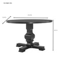 thumbnail image 2 of Carson 47 Inch Round Pedestal Table Black, 2 of 6
