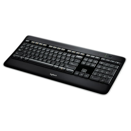 Logitech - K800 Full-size Wireless Illuminated Keyboard - Black