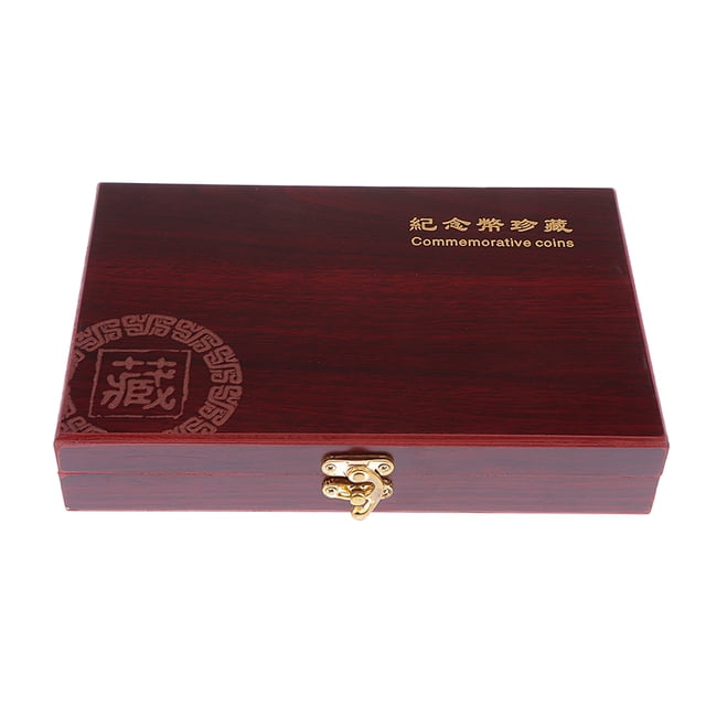 Caja de Almacenamiento de Monedas - Caja de Presentación de Monedas de Maciza para 50 Monedas / (diámetro de hasta 27 Mm) CUTICAT Contenedor de monedas de madera