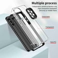 thumbnail image 3 of SaniMore for Samsung Galaxy A73 5G Case Slim Transparent [Not Yellowing Technology], Rugged PC & TPU Bumpers Built-in Detachable Lens Protector Shockproof Protective Cover, Black, 3 of 7
