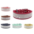 thumbnail image 3 of Meidiya Rhinestone Adjustable Reflective Dog Collar,Cute Sparkling Soft Suede Dog Cat Rhinestone Collar Crystal Diamond Pet Accessories Pet Dog Puppy Collar, 3 of 8