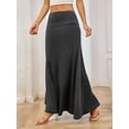 thumbnail image 5 of Elegant High-Waist Maxi Skirt for Fall/Winter - Solid, Micro-Elastic & Easy-Care Fabric, Timeless Women’s Style, 5 of 13
