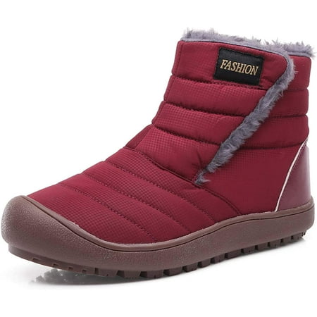 

Winter Snow Ankle Boots Fur Lining Waterproof Outdoor Slip On Booties Sneakers for Women and Men