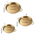 thumbnail image 5 of 3pcs Metal Food Platters Rustproof Serving Dishes for Bakeries Cafes Home Use, 5 of 13