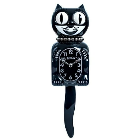 Retro Kitchen Lady Kit Cat Clock 15.5 Classic Black Full Size Kit-Cat Klock with Moving Eyes and Tail Retro Style