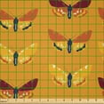 thumbnail image 2 of Ambesonne Butterfly Fabric by the Yard Microfiber, Amber Color Palette Wings, 2 Yards, Orange Maroon Dark Blue, 2 of 2