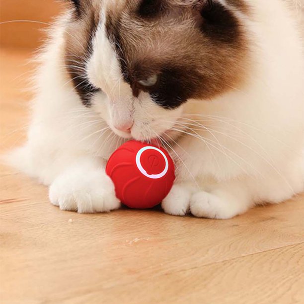 Bola de juguete de gato Interactiva Bola de obstáculos Auto gatitos USB gatitos recargables de salto eléctrico para gato interior