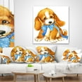 thumbnail image 4 of Designart Lovely Puppy Dog Watercolor - Contemporary Animal Throw Pillow - 12x20, 4 of 5