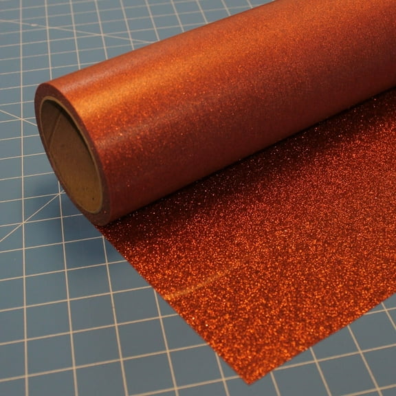 Copper Glitterflex Ultra 19.5" x 10' Roll Glitter, Heat Transfer Vinyl, HTV