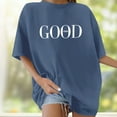 thumbnail image 2 of SHITINN Women's Oversized Casual Letter Print Short Sleeve Top，Fashionable and Comfortable T Shi Womens Shirts Short Sleeve Tops Womens Summer Shirts, 2 of 5