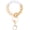 Gold(brown/White Series), variant on Silicone Beaded Wristlet Keychain, Cute Key Ring Bracelet Stretchy for Women Car Keys Silver(black/White/Grey) -