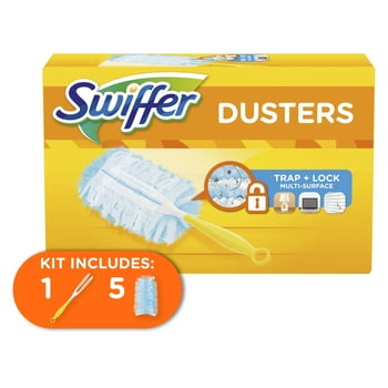 Swiffer Duster Short Handle Starter Kit, 1 Handle, 5 Dusters