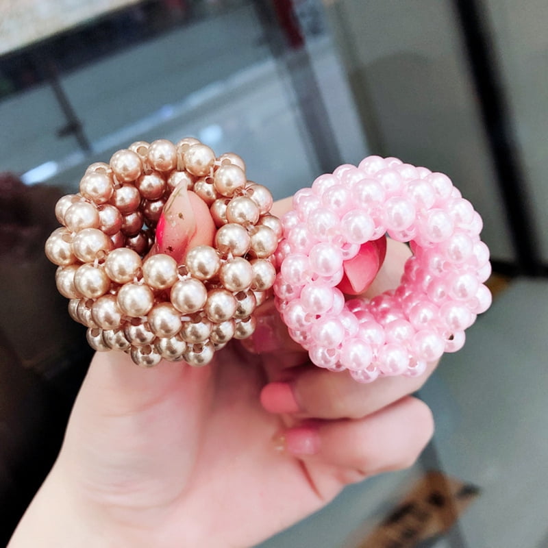 Simple Elastic Pearl Hair Rope for Women Girl Fashion Ponytail Holder Hairband Hairring Hair Accessories Headwear Gifts HairBand