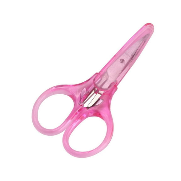 Stainless Steel Scissors Sewing Scissors with Plastic Handle Hot Pink 90x45mm
