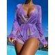 thumbnail image 2 of Bikini de un hombro para mujer, traje de baño pequeño con realce, Tanga, color blanco y negro, 2024, 2 of 5