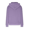 thumbnail image 5 of CFLVAEK Waffle Knit Hoodie for Women Casual Button Up Hoodies Fall Loose Fit Long Sleeve Hooded Pullover Tops with Pockets Purple XXL, 5 of 6