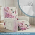 thumbnail image 4 of FUIALDOLG 4-Pieces Hummingbird Cherry Blossom Print Recliner Sofa Covers Stretch Washable Reclining Couch Covers for Reclining Chair Sofa Slipcovers Fall Furniture Protector, 4 of 7