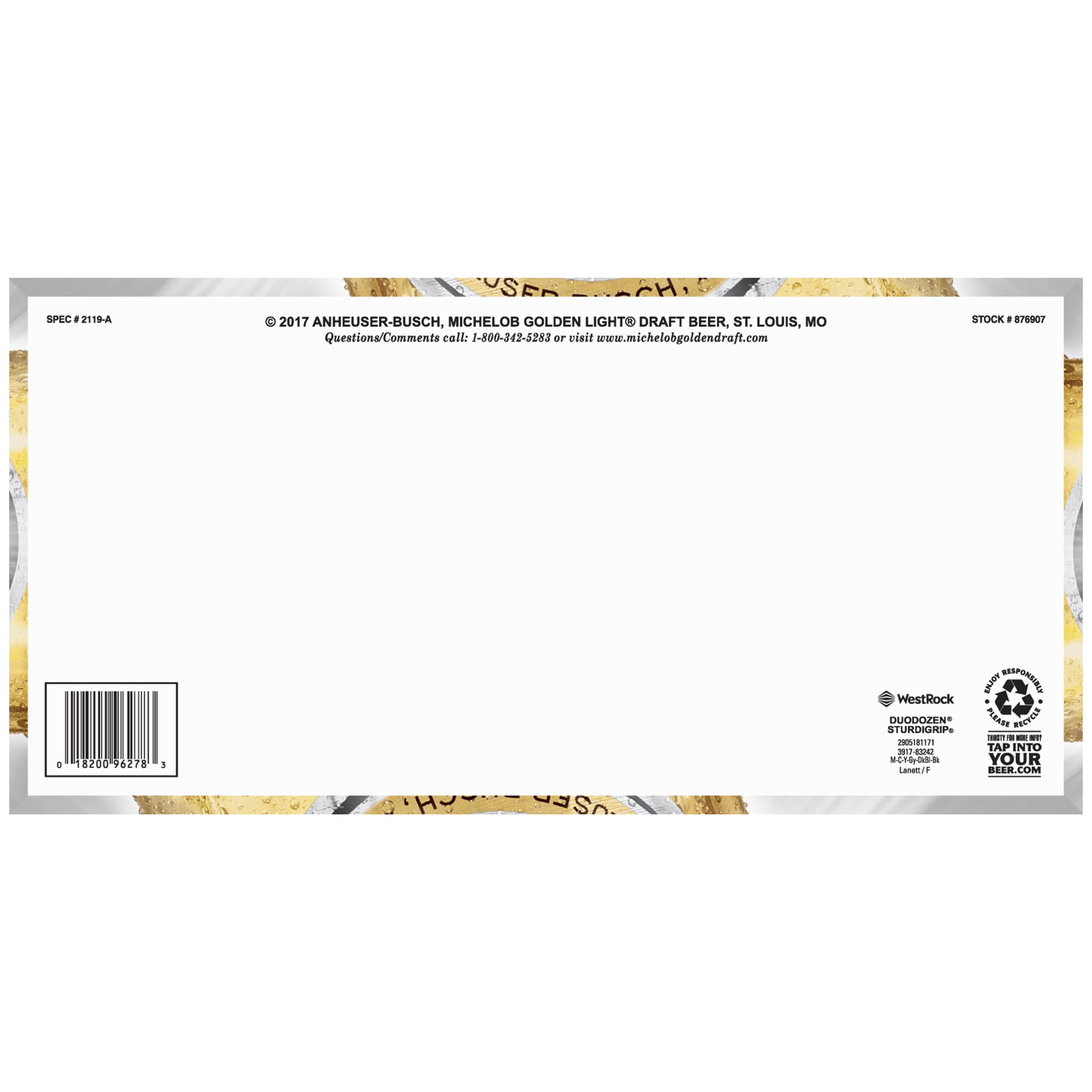 Michelob Golden Draft Light Beer 18 Pk 12 Oz Bottles Com