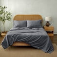 thumbnail image 3 of Mainstays Washed Ultra Soft Microfiber Bed Sheet Set, Queen, Soothing Grey, 4 Piece, 3 of 11